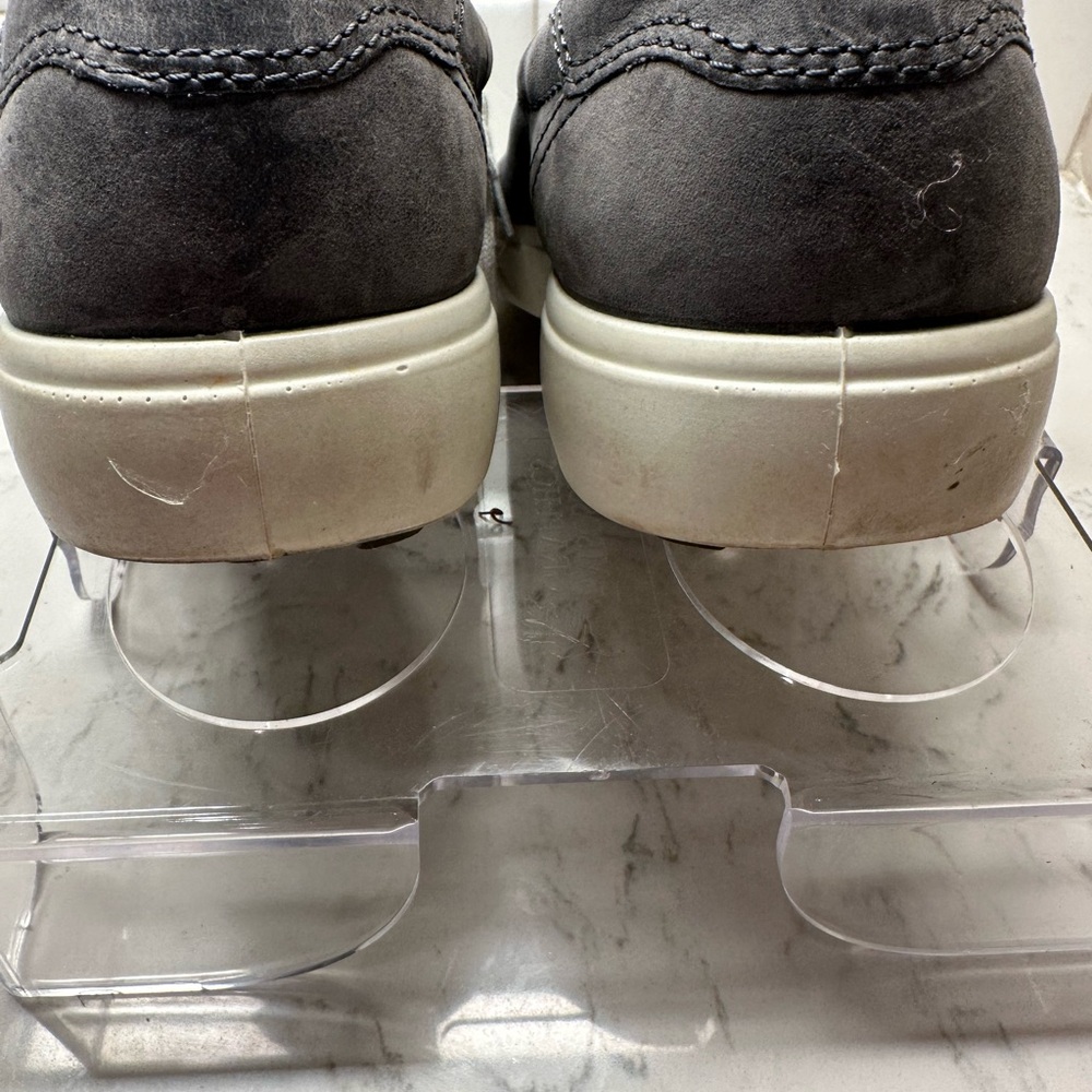 ECCO - Soft 7 sneaker, gray soft rich leather with all day comfort - Picture 4 of 11
